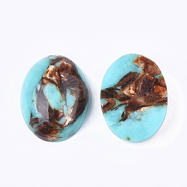 Assembled Synthetic Imperial Jasper and Bronzite  Cabochons(X-G-S329-080E)-2