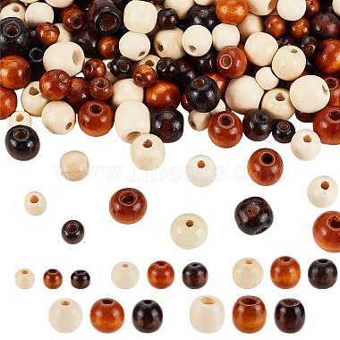 Mixed Color Mixed Shapes Wood European Beads