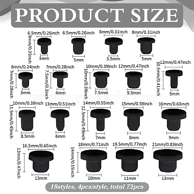 72Pcs 18 Styles Silicone End Caps(FIND-FG0004-55B)-2