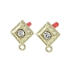 Rack Plating Golden Alloy with Rhinestone Stud Earring Findings(EJEW-B036-02G-13)-1