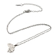 201 Stainless Steel Cloud Pendant Necklace with Cable Chains(NJEW-Q317-29P)-1