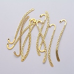 Tibetan Style Bookmarks, Zinc Alloy, Antique Golden, Cadmium Free & Lead Free & Nickel Free, 84x14x1.5mm, Hole: 1.6mm(X-K092Z032)