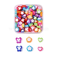 165Pcs Transparent Acrylic Beads Set, Bead in Bead, Butterfly, Heart, Flower, Mixed Color, Beads: 7~10x8~10x4mm, Hole: 2mm(TACR-FS0001-23)