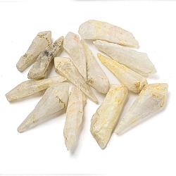 Natural Druzy Quartz Beads, Gemstone Home Display Decorations, No Hole/Undrilled, Big Teardrop, 67~76.5x22~29x20.5~26mm, about 34pcs/1000g(G-B051-E04)