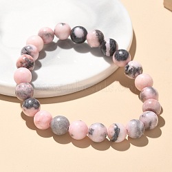 Natural Zebra Jasper Bead Stretch Bracelets, Round, Inner Diameter: 2-1/8 inch~2-3/8 inch(5.5~6cm), Bead: 8mm(BJEW-K212-B-035)