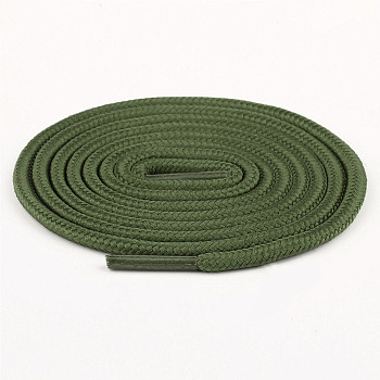 Polyester Cord Shoelace, Dark Olive Green, 4mm, 1m/strand