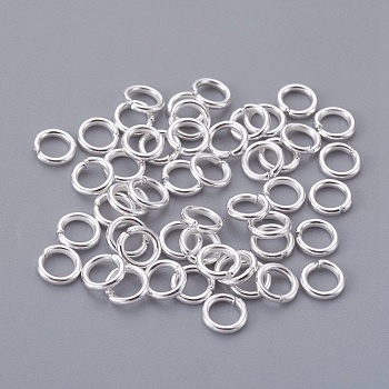 Iron Jump Rings, Open Jump Rings, Cadmium Free & Lead Free, Jewelry Jump Rings For DIY Jewelry Making, Silver, 18 Gauge, 5x1mm, Inner Diameter: 3mm, about 8000pcs/1000g