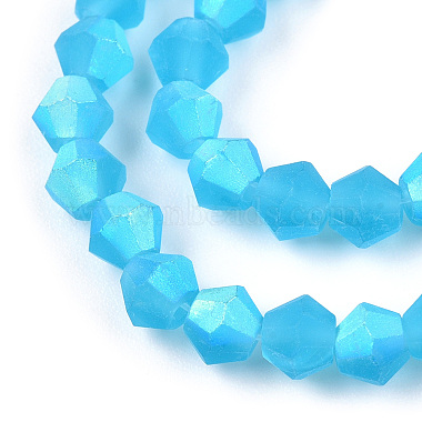 Imitate Austrian Crystal Bicone Frosted Glass Beads Strands(GLAA-F029-TM4mm-A19)-3