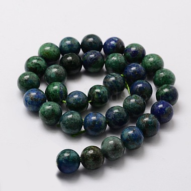 Natural Chrysocolla and Lapis Lazuli Beads Strands(X-G-E329-10mm-42)-2