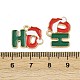 クリスマステーマの合金エナメルペンダント(ENAM-Z023-01G-01)-3