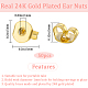 50Pcs Brass Friction Ear Nuts(KK-BBC0013-54)-2