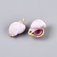 Electroplate Natural Sea Shell Pendants(BSHE-Q020-02)-2