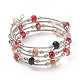 Glass Beads Five Loops Wrap Bracelets(BJEW-JB09056-02)-1