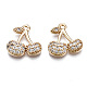 Brass Micro Pave Clear Cubic Zirconia Charms(KK-S359-098-RS)-1