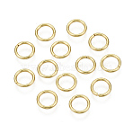 304 Stainless Steel Open Jump Rings, Round, for DIY Jewelry Craft, Real 18K Gold Plated, 18 Gauge, 7x1mm, Inner Diameter: 5mm(X-STAS-R060-7x1)
