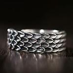 Alloy Squama Adjustable Finger Rings for Men, Antique Silver, Inner Diameter: Adjustable(FS-WGC01FD-01)
