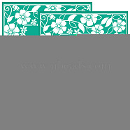 Self-Adhesive Silk Screen Printing Stencils, for Painting on Wood, DIY Decoration T-Shirt Fabric, Turquoise, Flower, 220x280mm(DIY-WH0531-001)