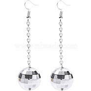 Stainless Steel Mirror Ball Earrings for Women(FJ2420-1)