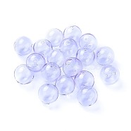 Handmade Blown Glass Beads, Round, Violet, 16x16mm, Hole: 1~2mm(X-BLOW-T001-32B-04)