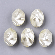 ABS Plastic Imitation Pearl Beads, Oval, Cornsilk, 16x12x11mm, Hole: 2mm(X-OACR-N008-005)