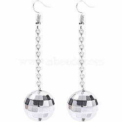 Non-Tarnish Stainless Steel Mirror Ball Earrings for Women(FJ2420-1)