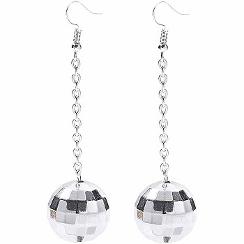Stainless Steel Mirror Ball Earrings for Women