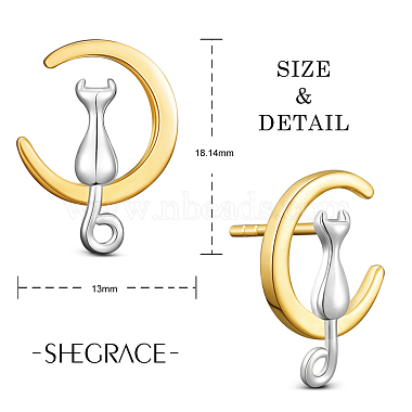 Shegrace unique design 925 clous d'oreilles en argent sterling(JE395A)-2