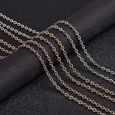 Cadena de cable cl&aacute;sica de acero inoxidable lisa con revestimiento al vac&iacute;o de PVD 304 para hombre y mujer para collar(STAS-UN0005-34)-2
