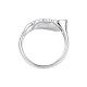 Brass Pave Clear Cubic Zirconia Finger Ring Settings(KK-N232-491P)-3
