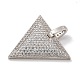 Placage de crémaillère en laiton micro pavé pendentifs en zircone cubique(KK-L224-039P)-2