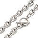 304 Stainless Steel Cable Chain Necklaces for Men Women(NJEW-G152-01P)-2