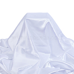 1M Satin Fabrics, Clothing Accessories, White, 1530x0.1mm(DIY-DR0002-49)