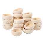 Wood Bowl, Display Decorations, PapayaWhip, 51x21mm, Inner Diameter: 42mm(DJEW-WH0015-206)