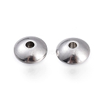 Non-Tarnish 202 Stainless Steel Spacer Beads, Rondelle, Stainless Steel Color, 8x4mm, Hole: 1.8mm(X-STAS-L232-070C-P)