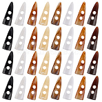36Pcs 9 Colors Acrylic Buttons, Ox Horn, Mixed Color, 4.8x1.7x1.25cm, 4pcs/color(BUTT-DR0001-03)