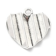 Tibetan Style Alloy Pendants, Heart, Antique Silver, 22x23x3.5mm, Hole: 2.2mm, about 180pcs/500g(PALLOY-P293-021AS)