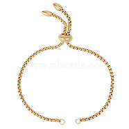 10Pcs Adjustable 304 Stainless Steel Slider Bracelets Making, Bolo Bracelets, Golden, Single Chain Length: about 11cm(STAS-BBC0001-86)