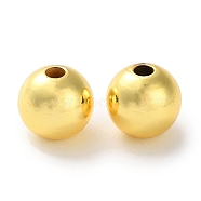 Rack Plating Brass Beads, Long-Lasting Plated, Lead Free & Cadmium Free, Round, Golden, 8x7mm, Hole: 2mm(KK-F090-20G-01)