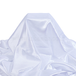 1M Satin Fabrics, Clothing Accessories, White, 1530x0.1mm(DIY-DR0002-49)