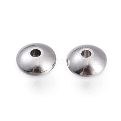 Non-Tarnish 202 Stainless Steel Spacer Beads, Rondelle, Stainless Steel Color, 8x4mm, Hole: 1.8mm(X-STAS-L232-070C-P)