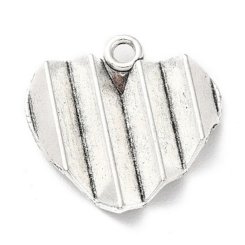 Tibetan Style Alloy Pendants, Heart, Antique Silver, 22x23x3.5mm, Hole: 2.2mm, about 180pcs/500g