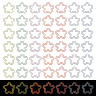 Mixed Color Star Acrylic Pendants
