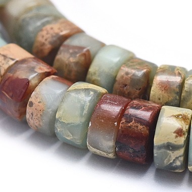 Chapelets de perles en jaspe aqua terra naturel(G-I213-08-6mm)-3