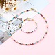 Ожерелья и браслеты из латуни с прозрачным фианитом и прозрачным кубическим цирконием(SJEW-JS01189)-2