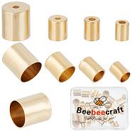 64Pcs 4 Size Brass Cord Ends, End Caps, Long-Lasting Plated, Column, Real 24K Gold Plated, 5~9x4~8mm, Hole: 1.6~2mm, Inner Diameter: 3~7mm, 16Pcs/style(KK-BBC0010-94)