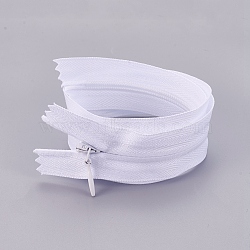 Garment Accessories, Nylon Zipper, Zip-fastener Components, White, 530~535x24mm(FIND-TAC0001-01B)
