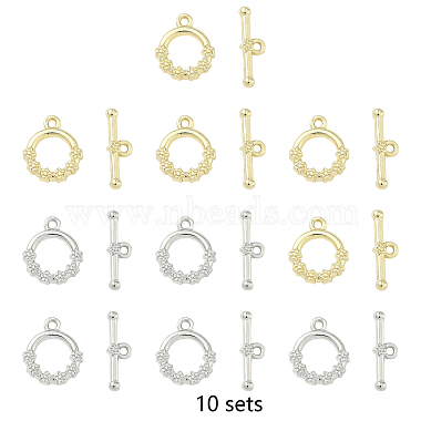 10Pcs 2 Colors Alloy Toggle Clasps(FIND-YW0010-24)-1
