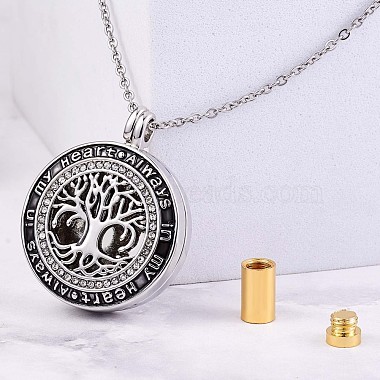 Word Always In My Heart Urn Ashes Pendant Necklace(JN1035A)-3
