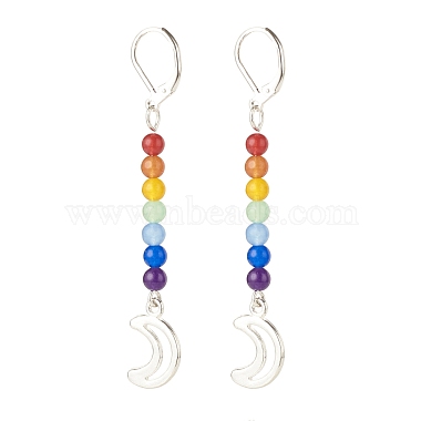 Natural Malaysia Jade with Alloy Charm Long Dangle Leverback Earrings(EJEW-JE04910)-3