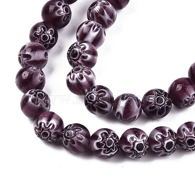 Round Millefiori Glass Beads Strands(LK-P001-32)-3